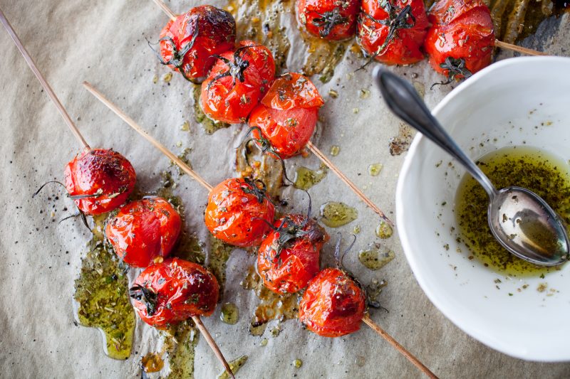 Tomaten-Spieße vom Grill