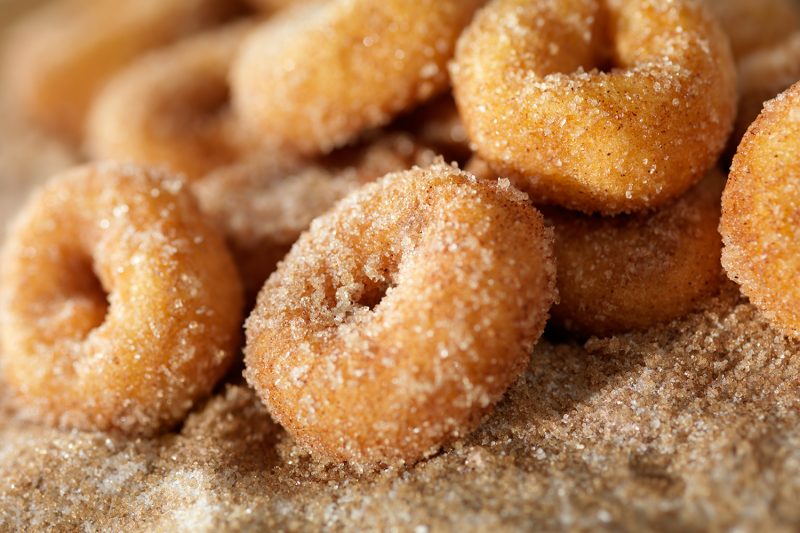 Cinnamon and Sugar Mini Donuts-Photographed on Hasselblad H3D2-39mb Camera