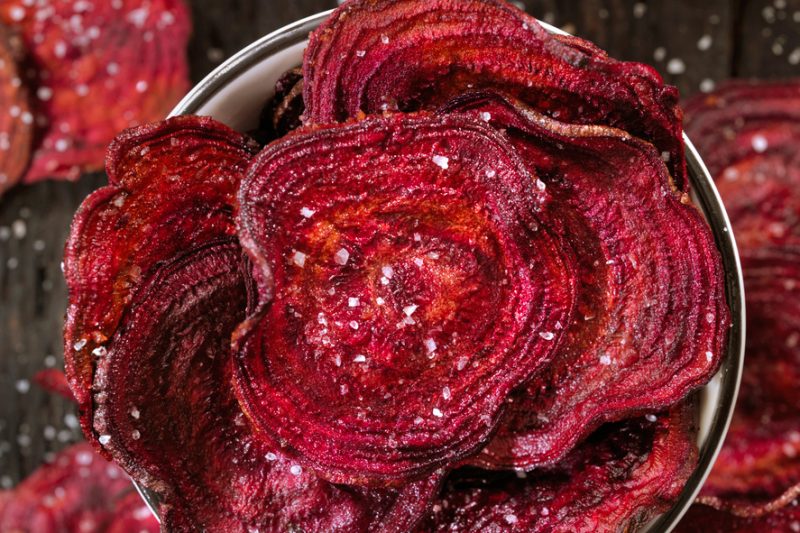 Rote-Bete-Chips mit Fleur de Sel