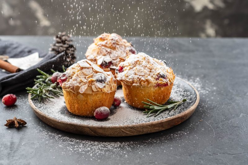 Weihnachts-Muffins Cranberry-Kokos