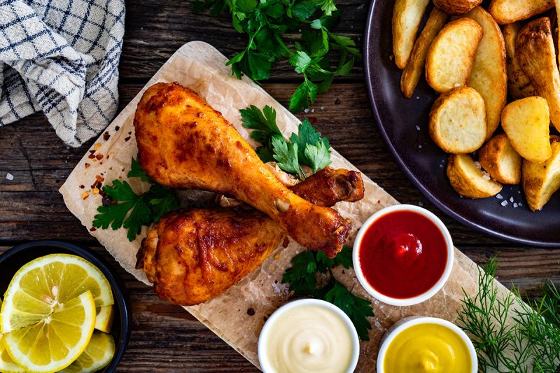 H&auml;hnchenschenkel aus dem Airfryer