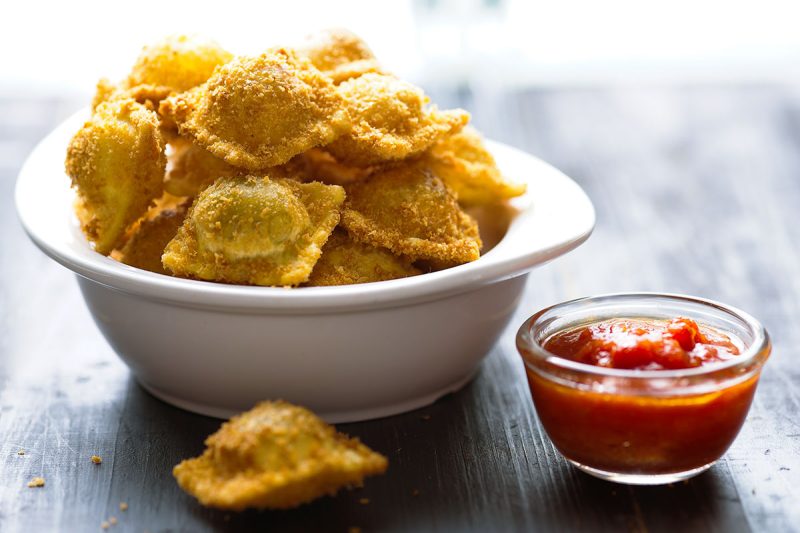 Knusprige Ravioli-Pasta-Chips aus dem Airfryer
