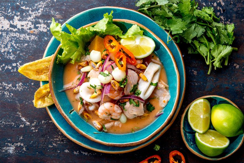 Karibische Ceviche mit Fisch & Meeresfr&uuml;chten