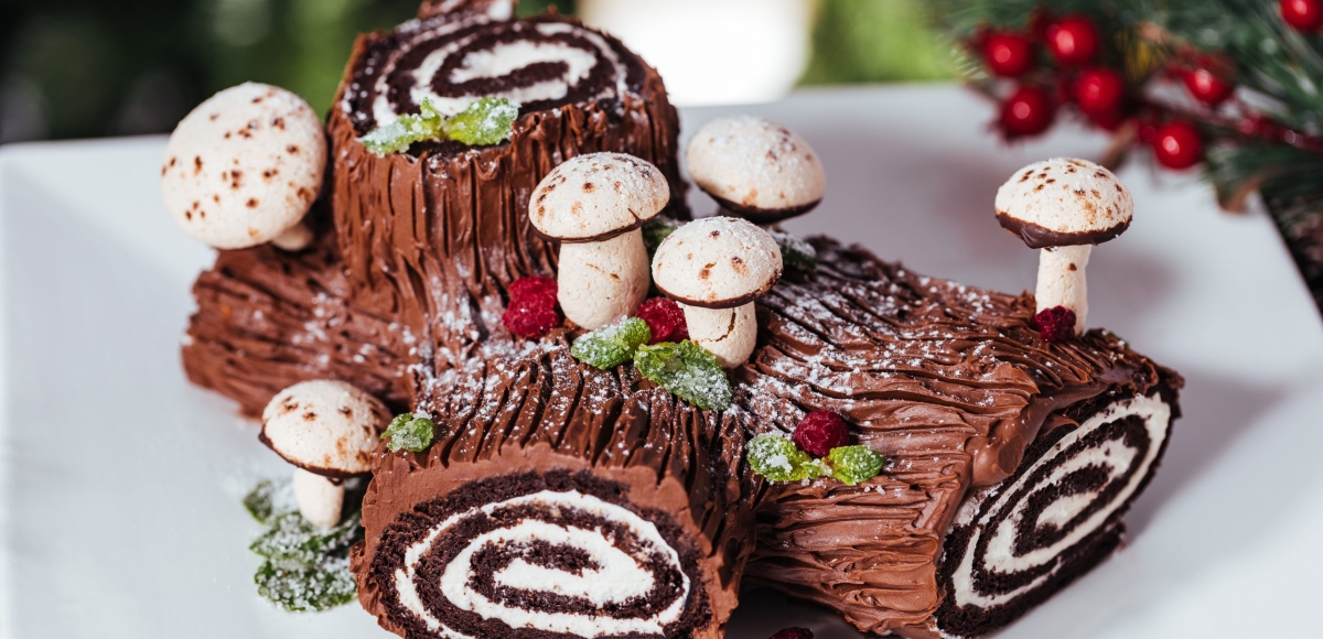 Bûche de Noël - französischer Weihnachtskuchen | Rezept