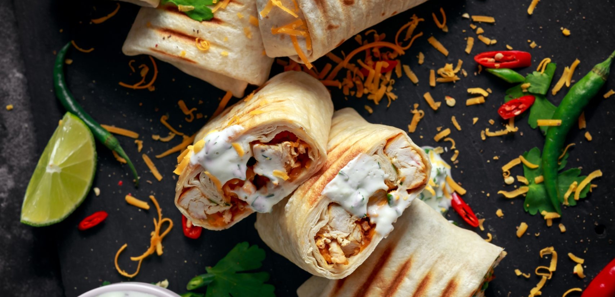 Burrito mit Hähnchen &amp; Cheddar | Rezept