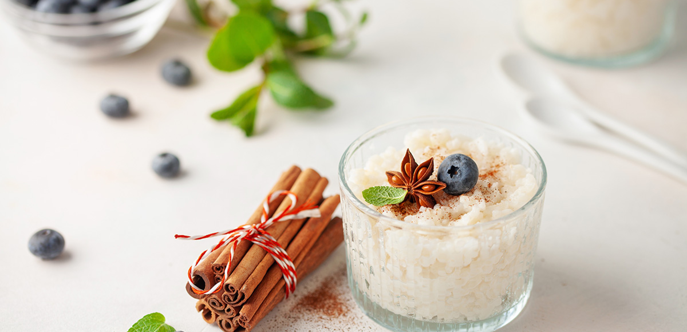 Milchreis mit Blaubeeren | Rezept