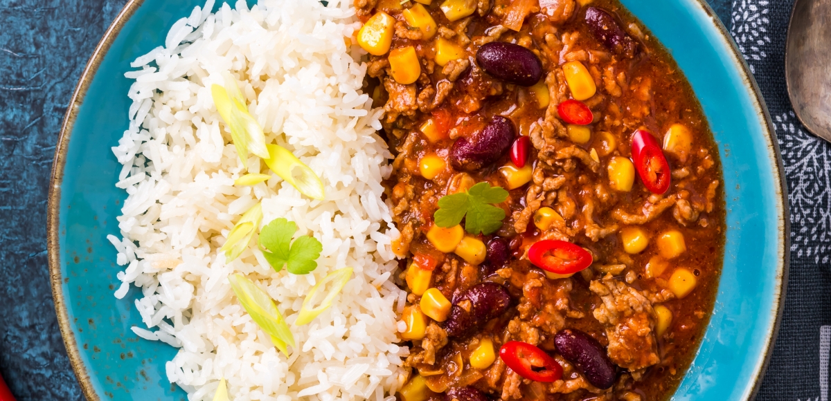 Chili con Carne mit Reis | Rezept