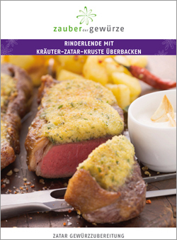 Rinderlende mit Kräuter-Zatar-Kruste überbacken