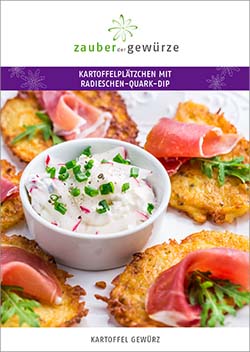 Kartoffelplätzchen mit Radieschen-Quark-Dip