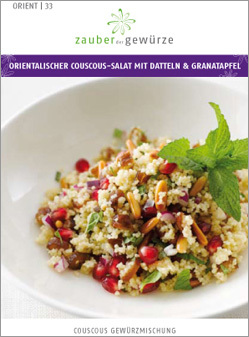 Orientalischer Couscous-Salat mit Datteln & Granatapfel