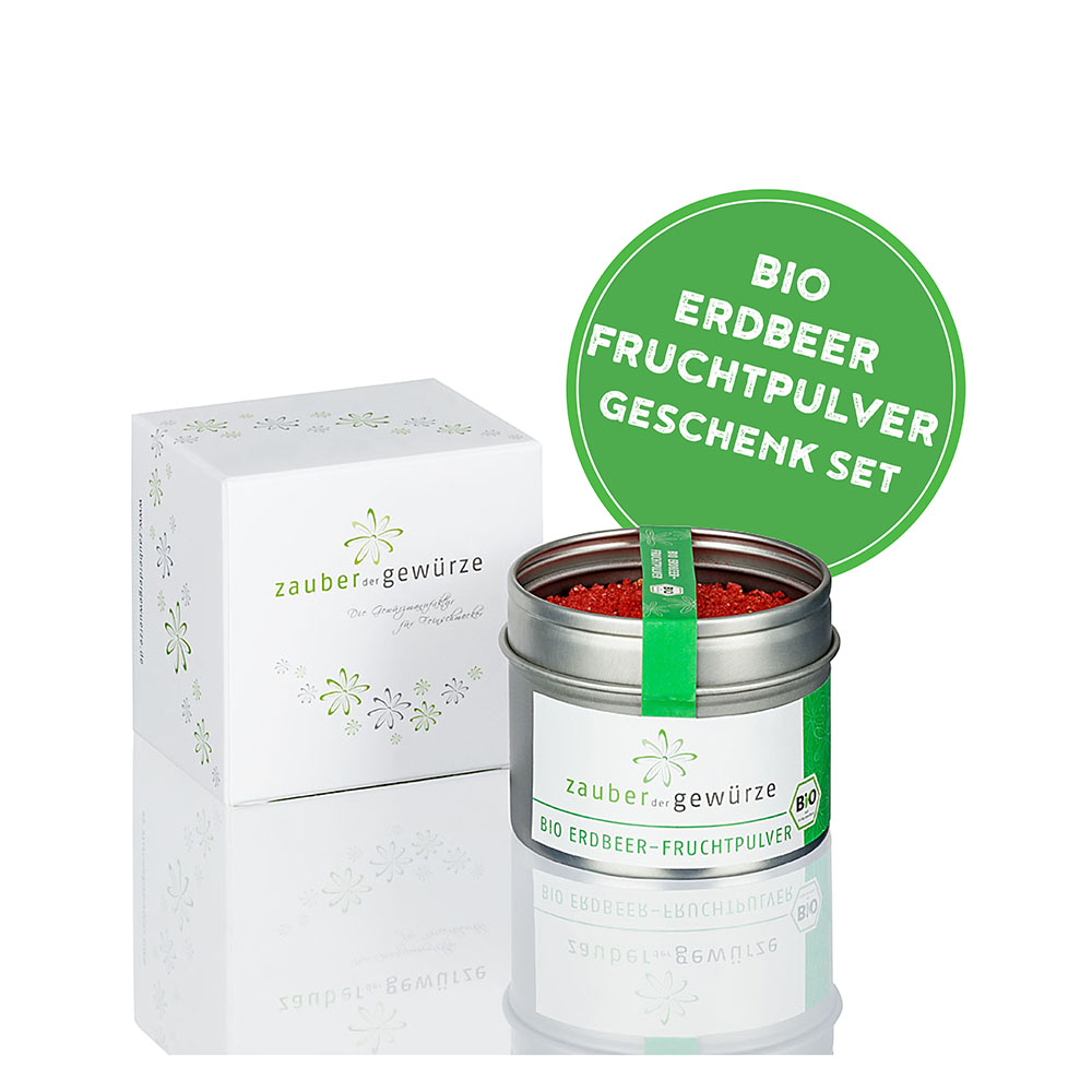 Bio Erdbeer-Fruchtpulver 1-er Geschenkbox Bio Erdbeer-Fruchtpulver 1-er Geschenkbox