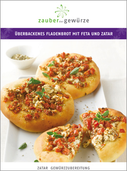 Überbackenes Fladenbrot mit Feta und Zatar