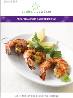 Südafriknische Garnelenspiesse
