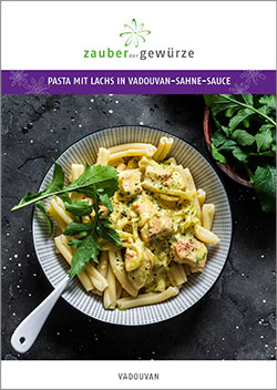 Pasta mit Lachs in Vadouvan-Sahne-Sauce 