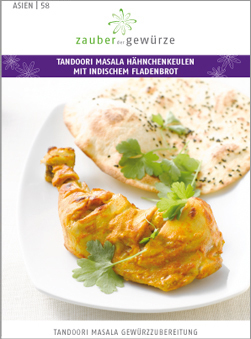 Tandoori Masala Hähnchenkeulen mit indischem Fladenbrot