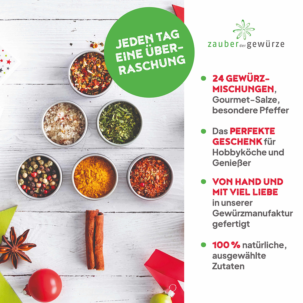 Gewürz-Adventskalender weiß 2025