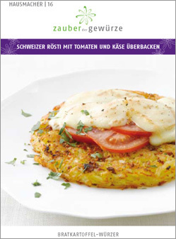 Schweizer Rösti mit Tomaten und Käse überbacken