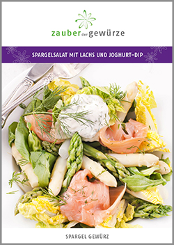 Spargelsalat mit Lachs und Joghurt-Dip
