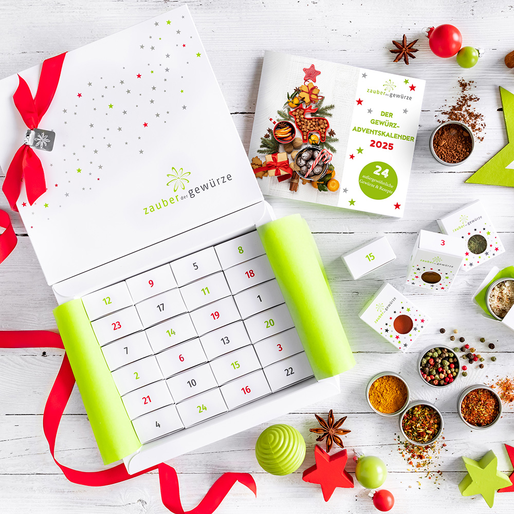 Gewürz-Adventskalender weiß 