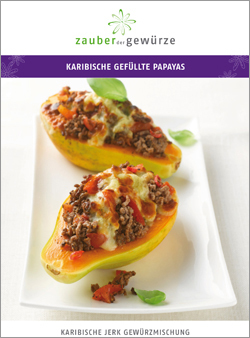 Karibische gefüllte Papayas
