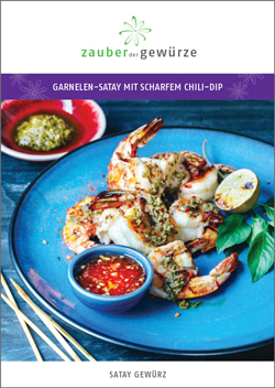 Garnelen-Satay mit scharfem Chili-Dip