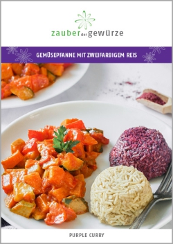 Gemüsepfanne mit zweifarbigem Reis