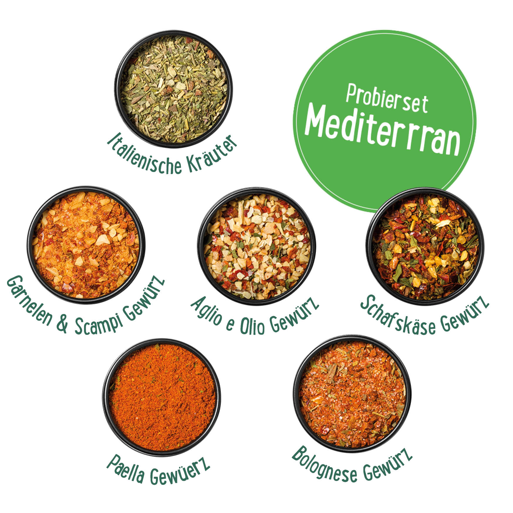 Mediterranes Mini Gewürze-Set Mediterranes Mini Gewürze-Set