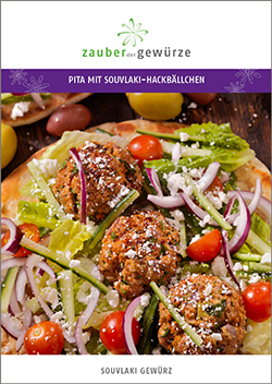 Pita mit Souvlaki-Hackbällchen
