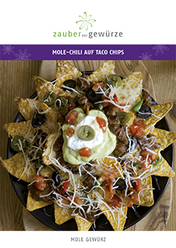 Mole-Chili auf Taco Chips