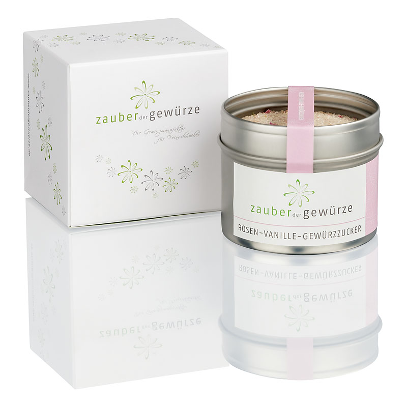 Rosen-Vanille-Gewürzzucker 1-er Geschenkbox Rosen-Vanille-Gewürzzucker 1-er Geschenkbox